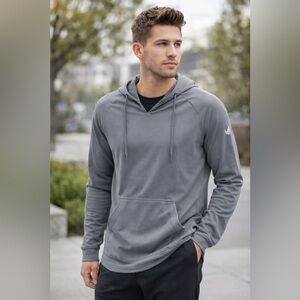 Werk Gray Lightweight Hoodie Nylon Spandex Stretch Athleisure